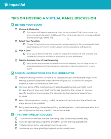 Tips on Hosting a Virtual Panel Discussion